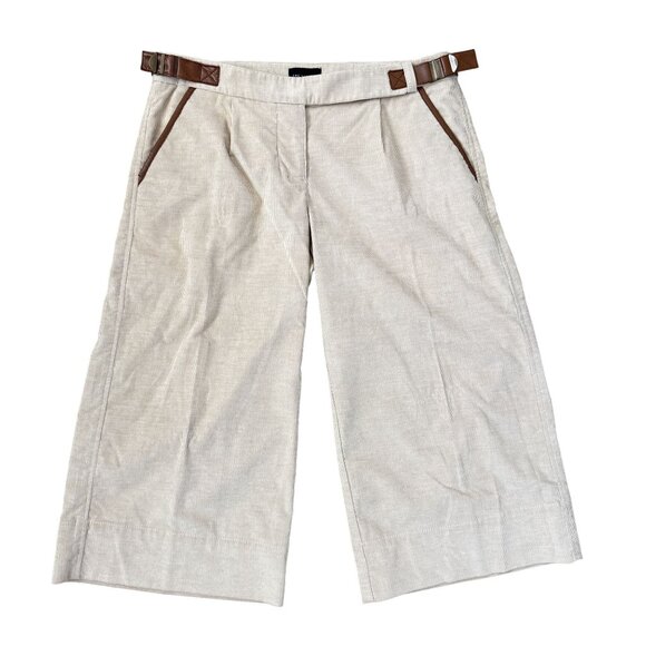 The Limited Drew Corduroy Cropped Wide Leg Pants Contrast Trim 6 Old Money Vtg - Picture 3 of 7